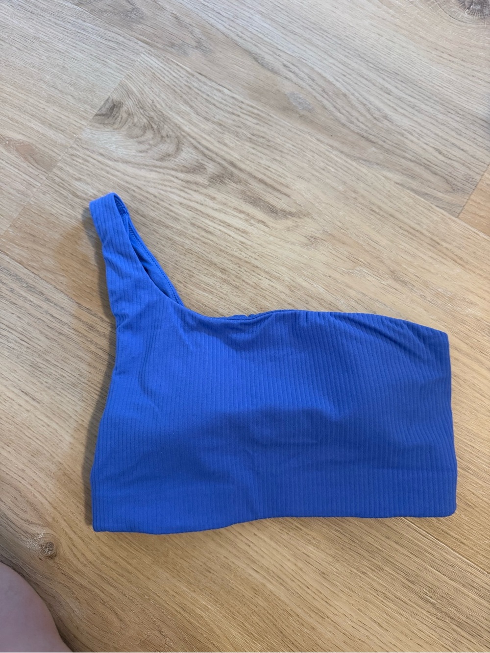 Lululemon Ribbed Nulu Asymmetrical One-Shoulder Sports Bra - Wild Indigo
